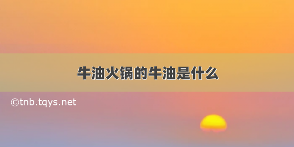 牛油火锅的牛油是什么