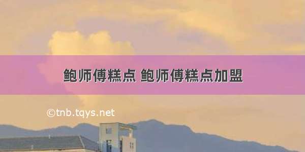 鲍师傅糕点 鲍师傅糕点加盟