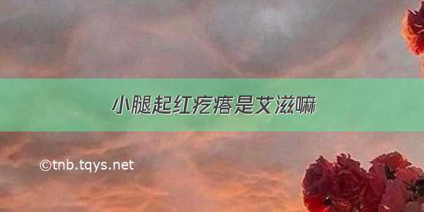 小腿起红疙瘩是艾滋嘛