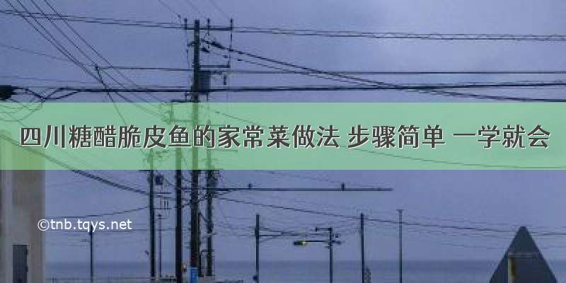 四川糖醋脆皮鱼的家常菜做法 步骤简单 一学就会