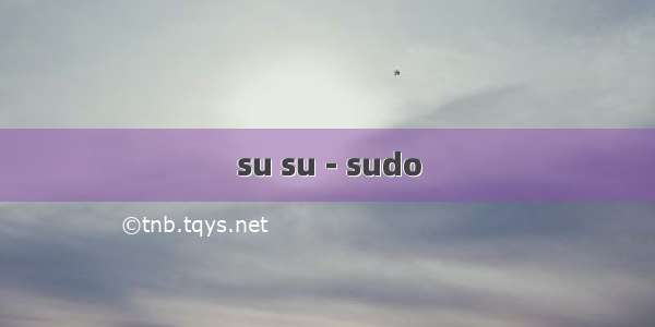 su su - sudo