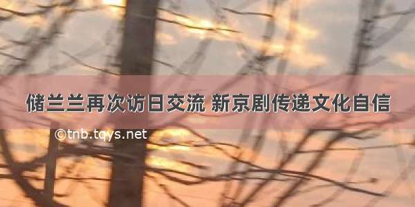 储兰兰再次访日交流 新京剧传递文化自信