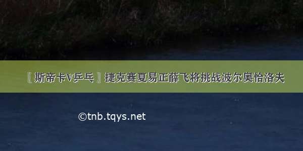 〖斯帝卡V乒乓〗捷克赛夏易正薛飞将挑战波尔奥恰洛夫