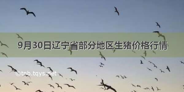 9月30日辽宁省部分地区生猪价格行情