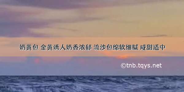 奶黄包 金黄诱人奶香浓郁 流沙包绵软细腻 咸甜适中