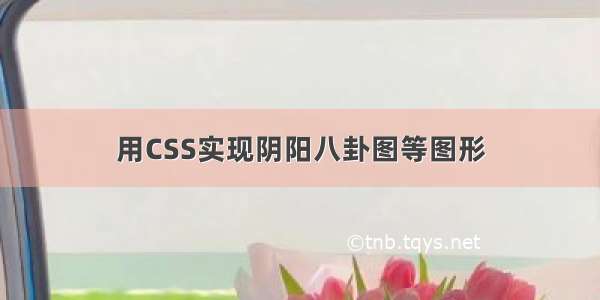 用CSS实现阴阳八卦图等图形