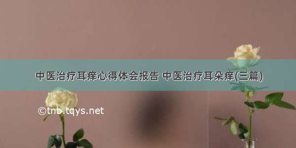 中医治疗耳痒心得体会报告 中医治疗耳朵痒(三篇)