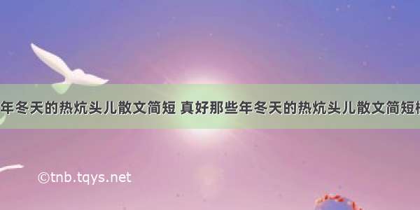 真好那些年冬天的热炕头儿散文简短 真好那些年冬天的热炕头儿散文简短概括(6篇)