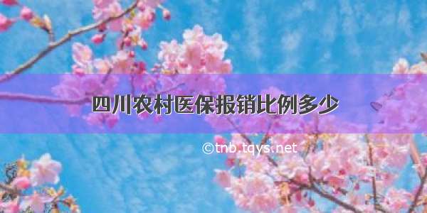 四川农村医保报销比例多少