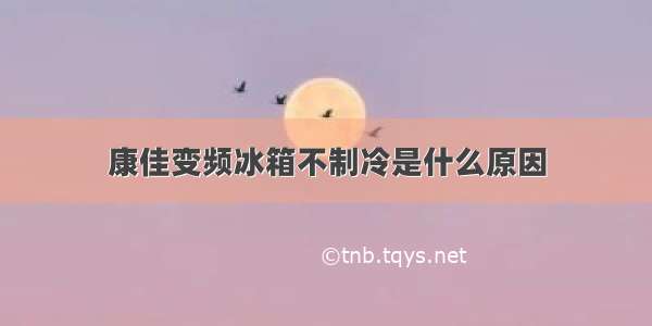 康佳变频冰箱不制冷是什么原因