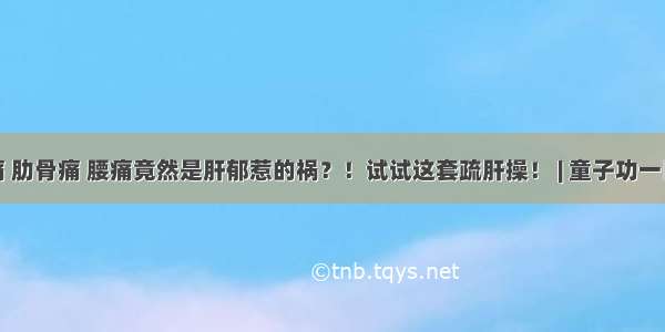 肩周痛 肋骨痛 腰痛竟然是肝郁惹的祸？！试试这套疏肝操！ | 童子功一日一练