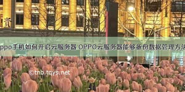 oppo手机如何开启云服务器 OPPO云服务器能够备份数据管理方法