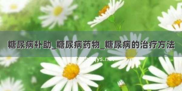 糖尿病补助_糖尿病药物_糖尿病的治疗方法