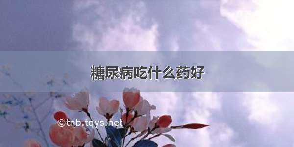 糖尿病吃什么药好