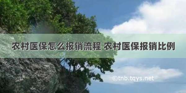 农村医保怎么报销流程 农村医保报销比例