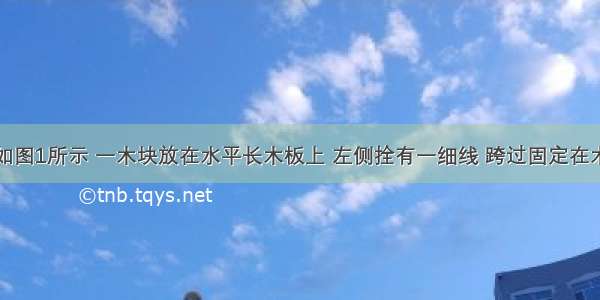 实验装置如图1所示 一木块放在水平长木板上 左侧拴有一细线 跨过固定在木板边缘的