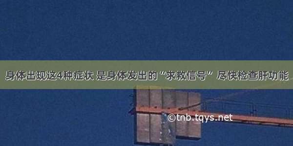 身体出现这4种症状 是身体发出的“求救信号” 尽快检查肝功能