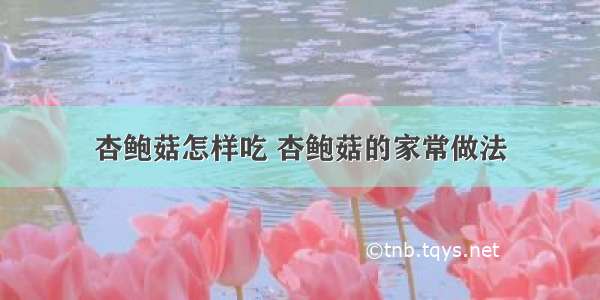 杏鲍菇怎样吃 杏鲍菇的家常做法