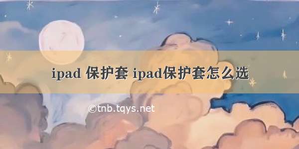 ipad 保护套 ipad保护套怎么选