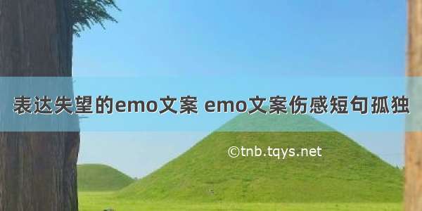 表达失望的emo文案 emo文案伤感短句孤独