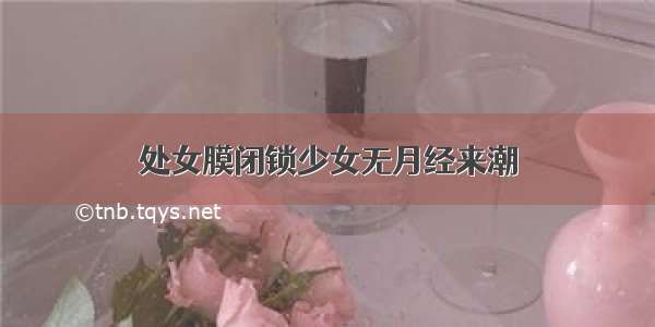 处女膜闭锁少女无月经来潮