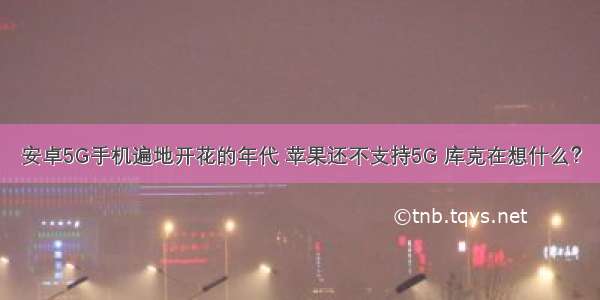 安卓5G手机遍地开花的年代 苹果还不支持5G 库克在想什么？