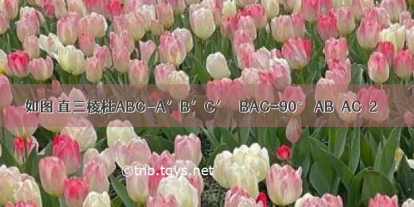 如图 直三棱柱ABC-A′B′C′ ∠BAC=90° AB＝AC＝2