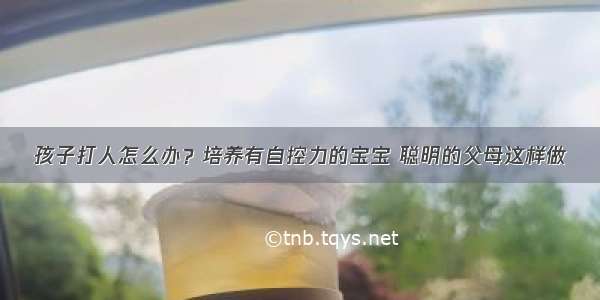 孩子打人怎么办？培养有自控力的宝宝 聪明的父母这样做