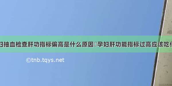 孕妇抽血检查肝功指标偏高是什么原因	孕妇肝功能指标过高应该吃什么