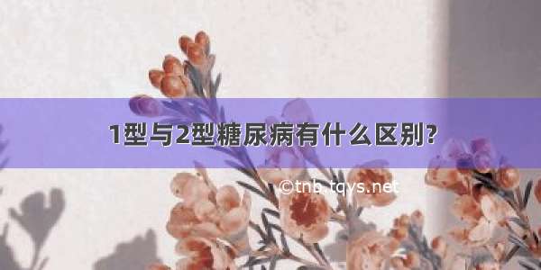 1型与2型糖尿病有什么区别?