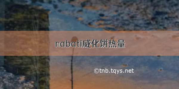 nabati威化饼热量