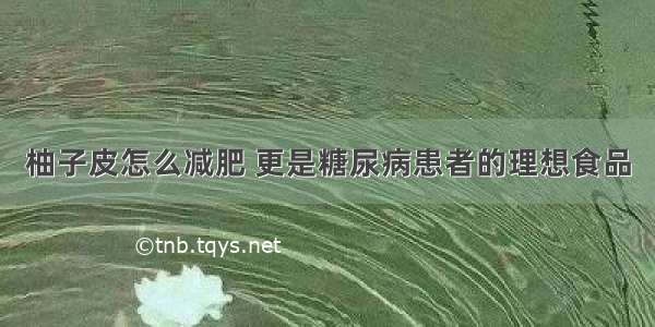 柚子皮怎么减肥 更是糖尿病患者的理想食品