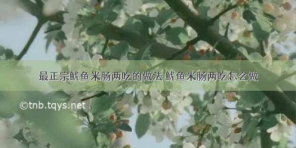 最正宗鱿鱼米肠两吃的做法 鱿鱼米肠两吃怎么做