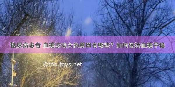 糖尿病患者 血糖波动大的原因有哪些？如何保持血糖平稳