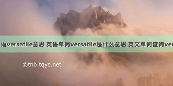 计算机英语versatile意思 英语单词versatile是什么意思 英文单词查询versatile 在