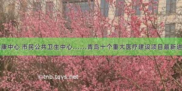 市民健康中心 市民公共卫生中心……青岛十个重大医疗建设项目最新进展来了