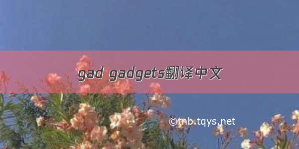 gad gadgets翻译中文