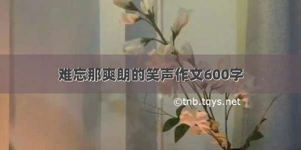 难忘那爽朗的笑声作文600字