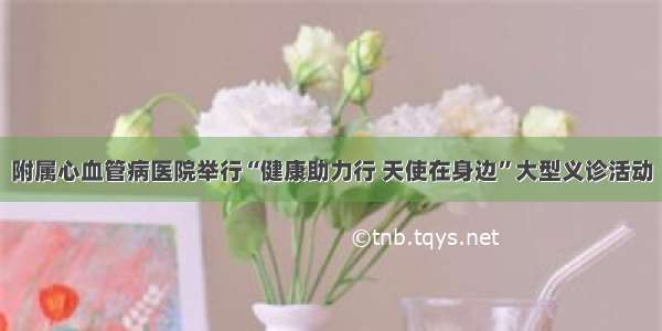 附属心血管病医院举行“健康助力行 天使在身边”大型义诊活动