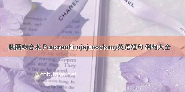 胰肠吻合术 Pancreaticojejunostomy英语短句 例句大全