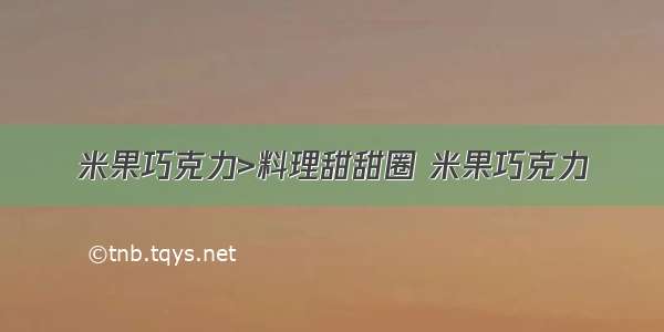 米果巧克力>料理甜甜圈 米果巧克力