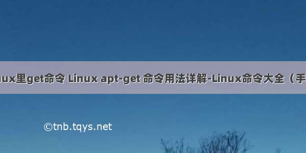 Linux里get命令 Linux apt-get 命令用法详解-Linux命令大全（手册）