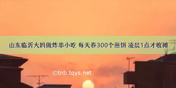 山东临沂大妈做炸串小吃 每天卷300个煎饼 凌晨1点才收摊