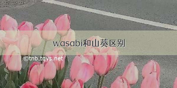 wasabi和山葵区别