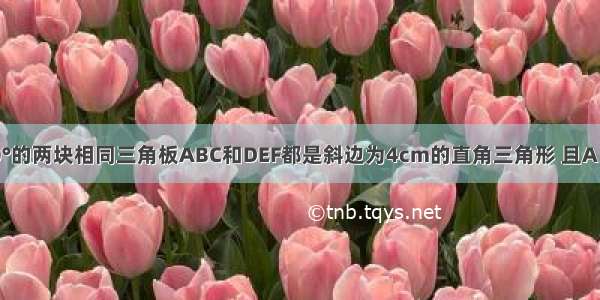 如图 含30°的两块相同三角板ABC和DEF都是斜边为4cm的直角三角形 且A E B D（B 