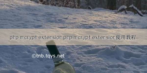 php mcrypt extension php mcrypt extension使用教程