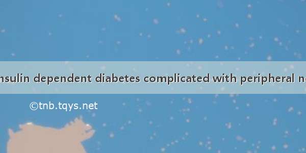 糖尿病末梢神经炎 non-insulin dependent diabetes complicated with peripheral neuritis英语短句 例句大全