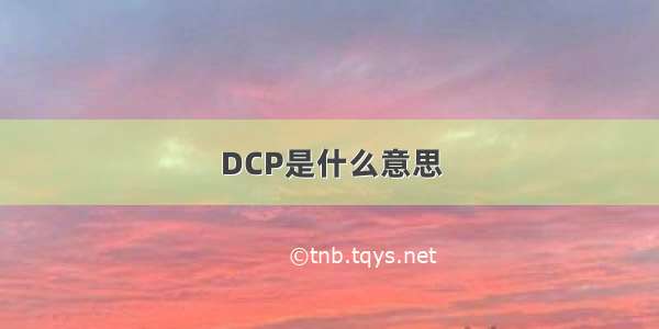 DCP是什么意思