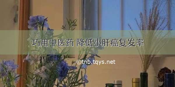 巧用中医药 降低小肝癌复发率