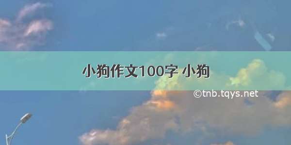 小狗作文100字 小狗